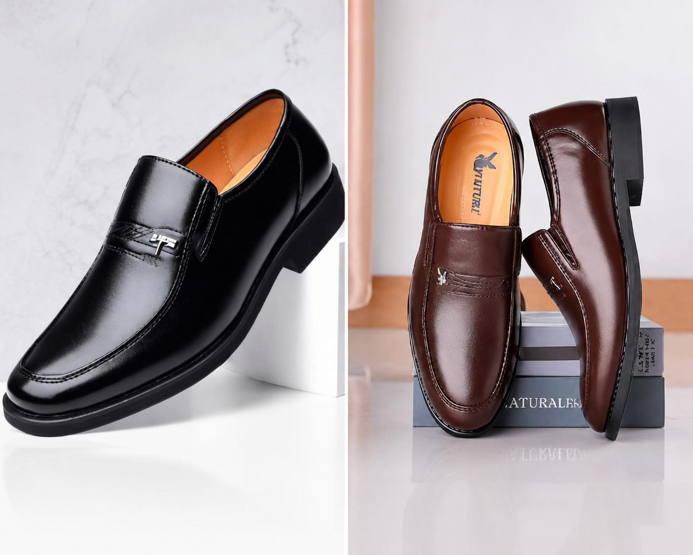 Omaressential Premium Men's Slip-On Casual Loafers - Soft Sole Comfort Shoes for Men