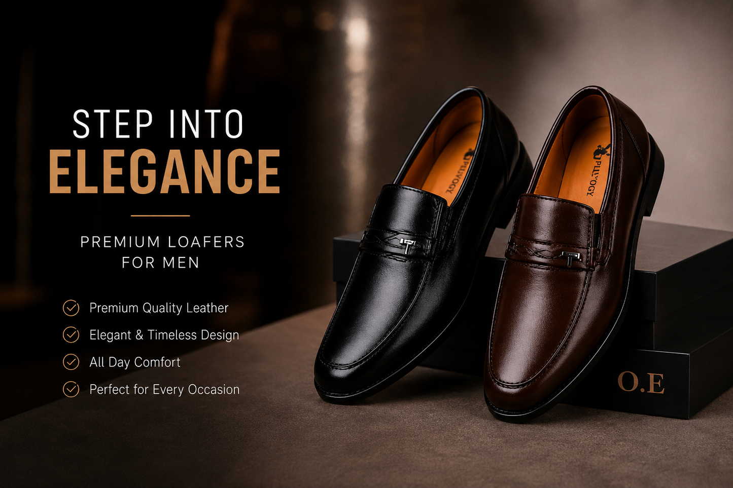 Omaressential Premium Men's Slip-On Casual Loafers - Soft Sole Comfort Shoes for Men