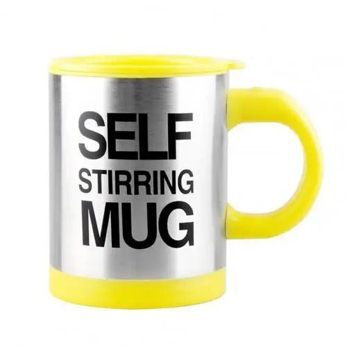 Omaressential Electric Auto Stirring Mug 400ML - Self Mixing Stainless Steel Cup for Tea, Coffee, Milk, and Protein Drinks